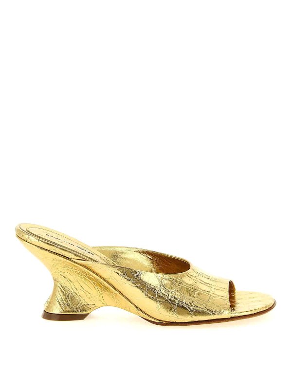 DRIES VAN NOTEN: Mules - Mules - Or