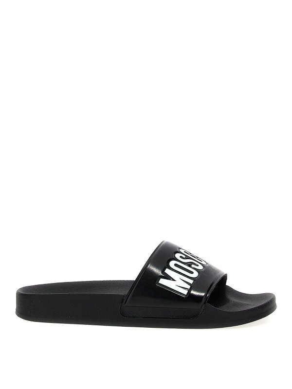 MOSCHINO: Chanclas de playa - Chanclas - Blanco