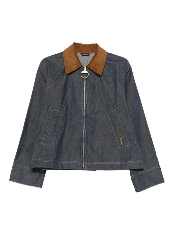 BARBOUR: denim jacket - Freckleton Jacket In Blue Denim