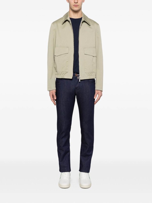 DONDUP: t-shirts online - T-Shirt In Blue Cotton With Logo