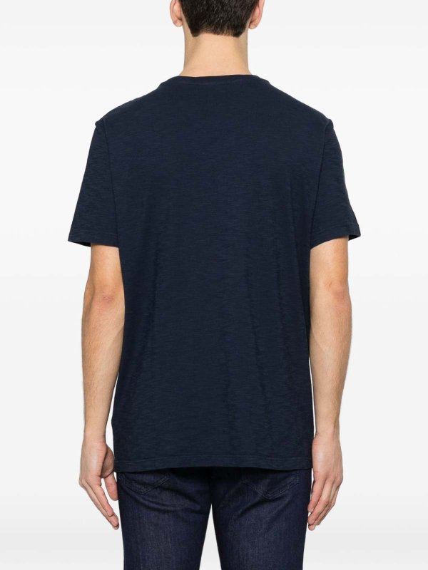 The Best Shops DONDUP: t-shirts - T-Shirt In Blue Cotton With Logo