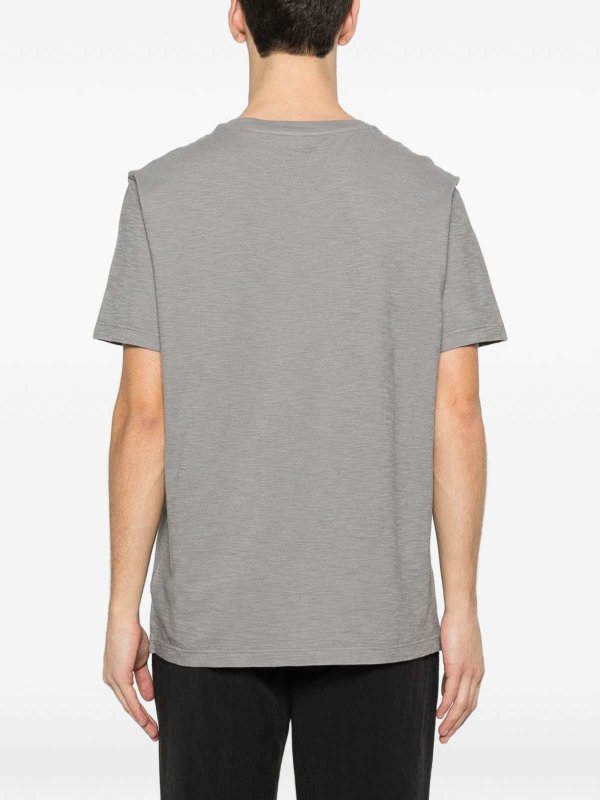 T-Shirt In Grey Cotton With Logo Replica 
online: DONDUP