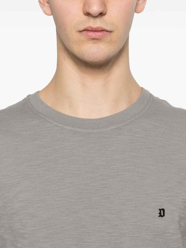 DONDUP buy online T-Shirt In Grey Cotton With Logo