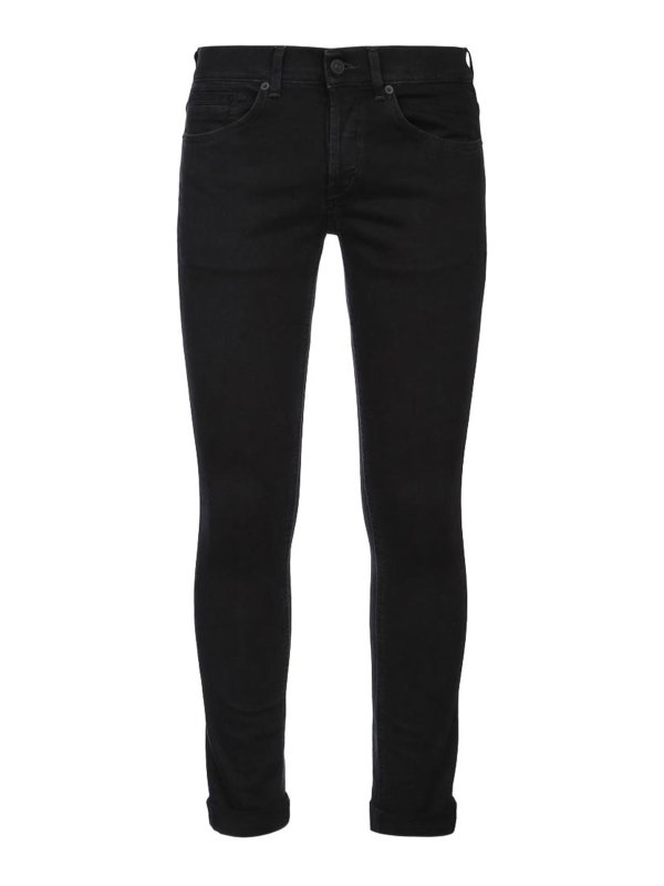 DONDUP: Jeans Rectos - Vaqueros Rectos - Negro