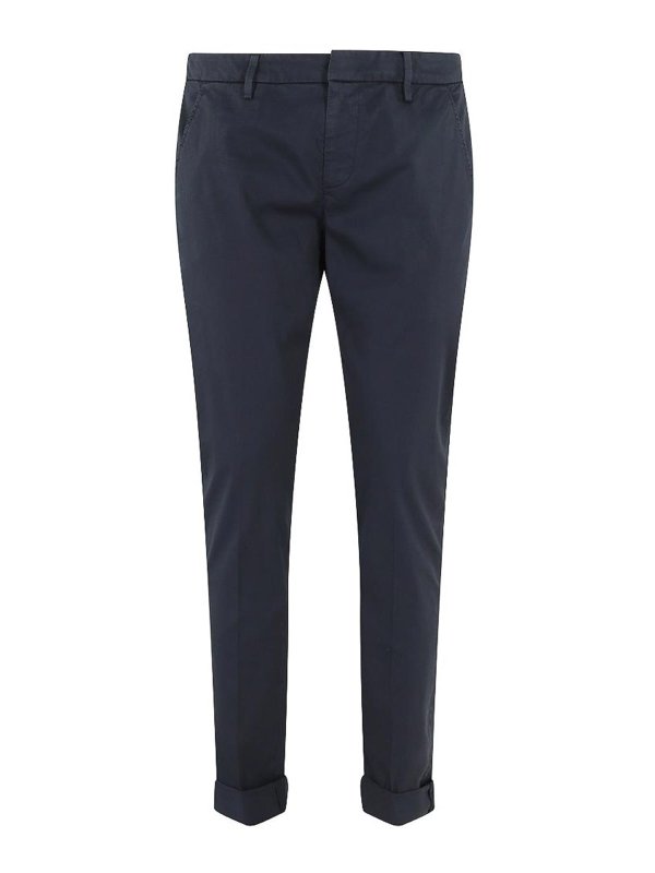 DONDUP: casual trousers - Gaubert Chino Pants In Blue