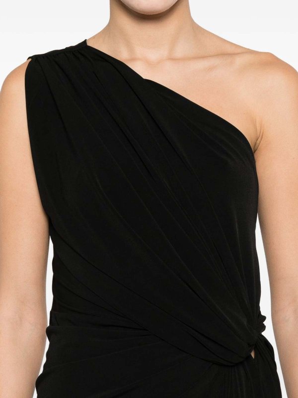 ELEH: abiti da cocktail online - Vestito  lungo drappeggiato monospalla