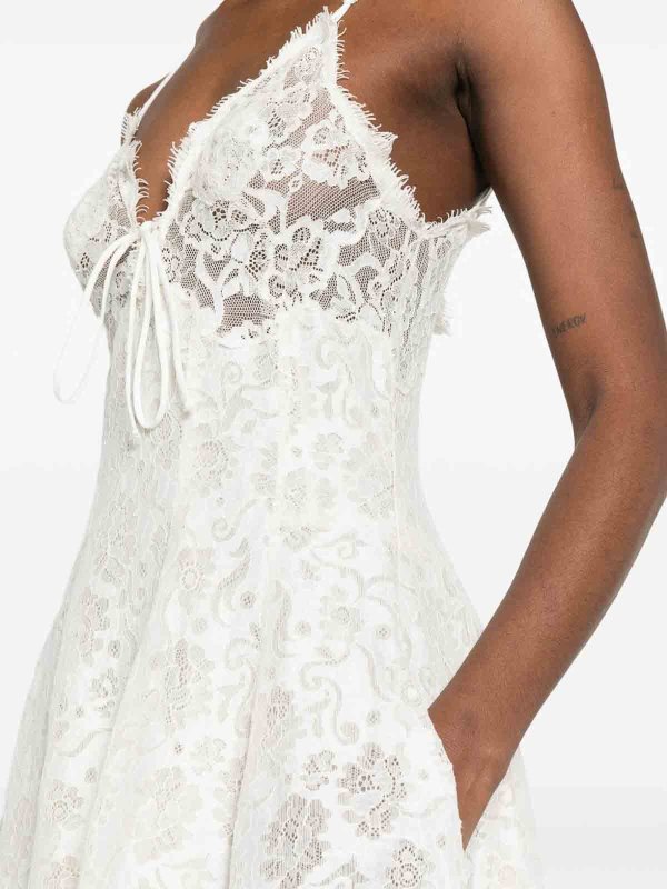 The Best Shops ERMANNO SCERVINO: ニーレングスドレス - 膝丈ドレス - 白