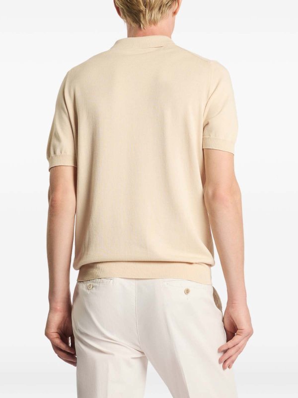 FAY: polo shirts online - Polo Shirt In Beige Cotton With Polo Collar