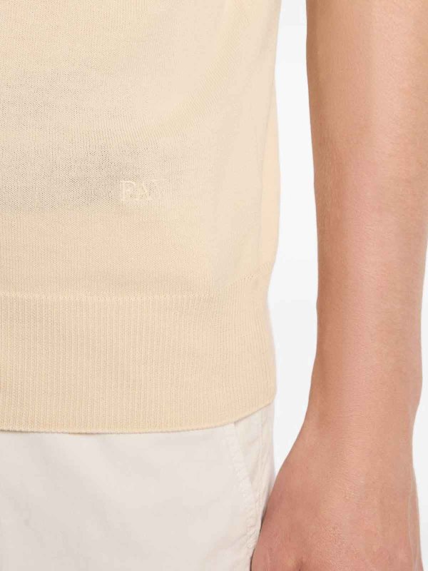 FAY buy online Polo Shirt In Beige Cotton With Polo Collar