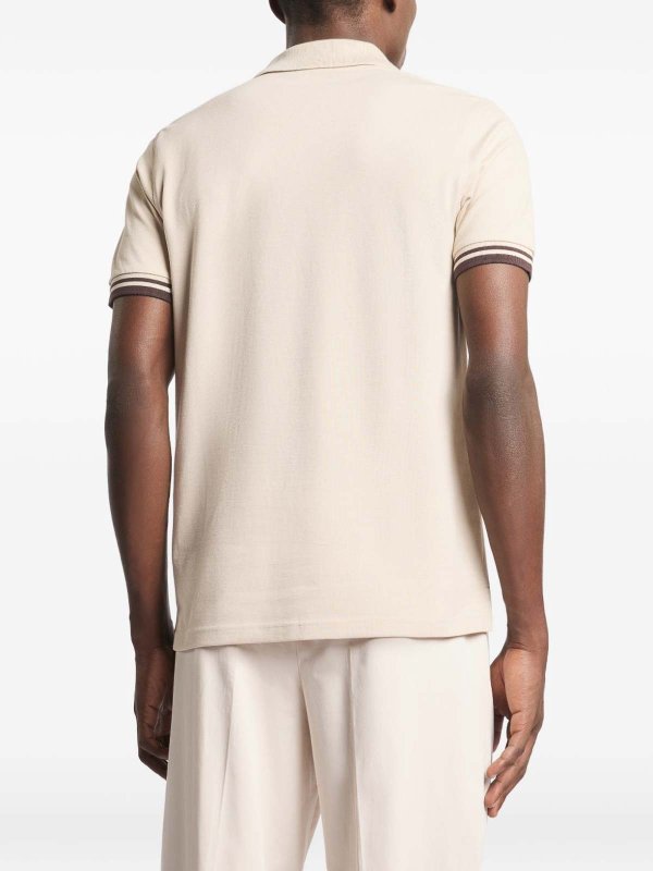 The Best Shops FAY: polo shirts - Polo Shirt In Beige Piquet Cotton
