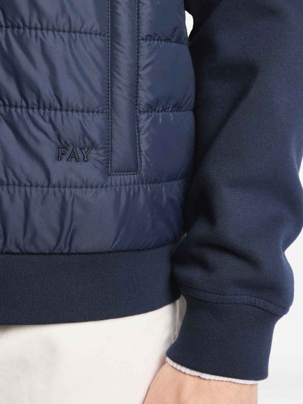 Quilted Jacket In Dark Blue Replica 
online: FAY