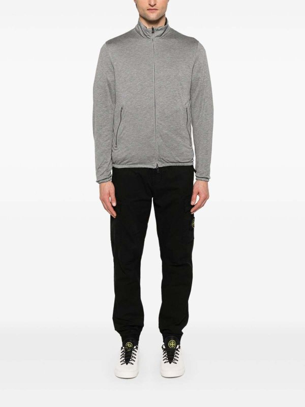 HERNO: casual jackets online - Navy Blue Zip-Up Jacket