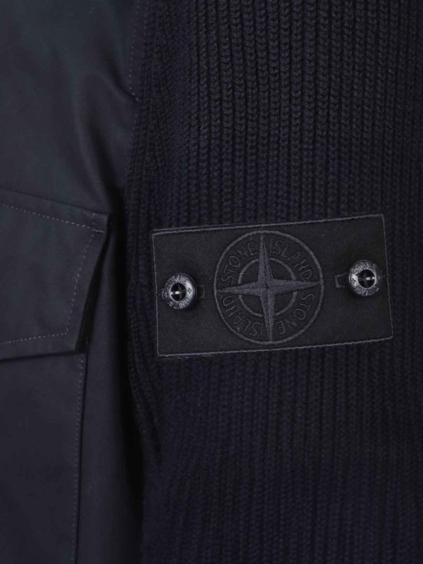 The Best Shops STONE ISLAND: casual jackets - Chest-Pocket Dark Blue Jacket