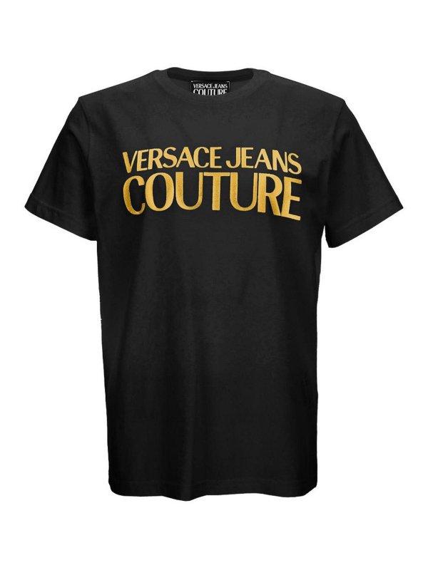 VERSACE JEANS: Camisetas - Camiseta - Negro