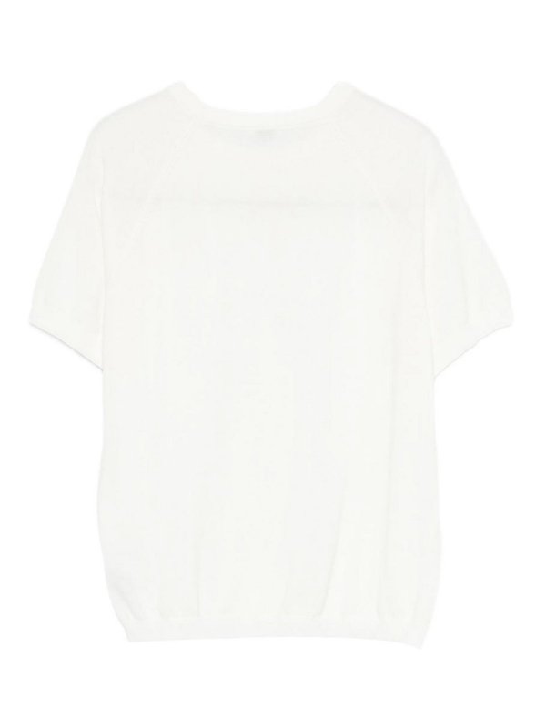 The Best Shops ASPESI: Strickpullover mit Rundhalsausschnitt - Rundhalspullover - Weiß