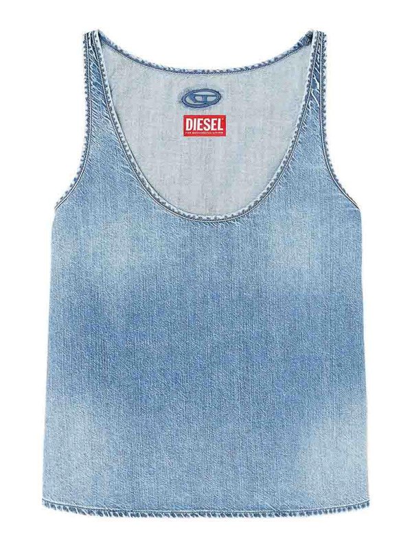 DIESEL: Tops und Tank Tops - Top - Blau