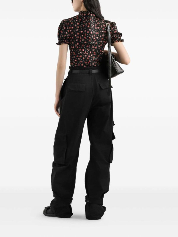 DOLCE & GABBANA buy online Black Blouse In Silk With Flower Print