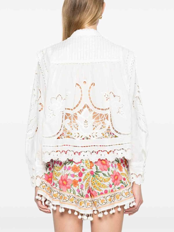 FARM RIO buy online Blouse With Floral Embroidery In White Cotton