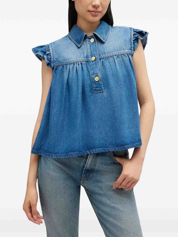 The Best Shops GANNI: Tops und Tank Tops - Top - Blau