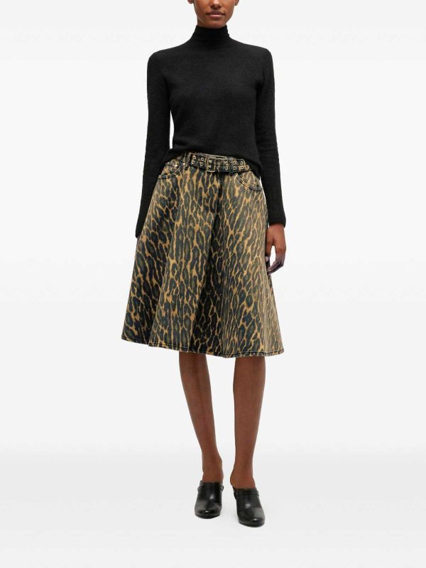 Jupe Midi - Marron Clair shop online: GANNI