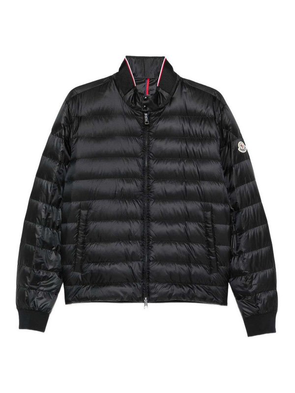 MONCLER: padded jackets - Black Quilted Down Jacket