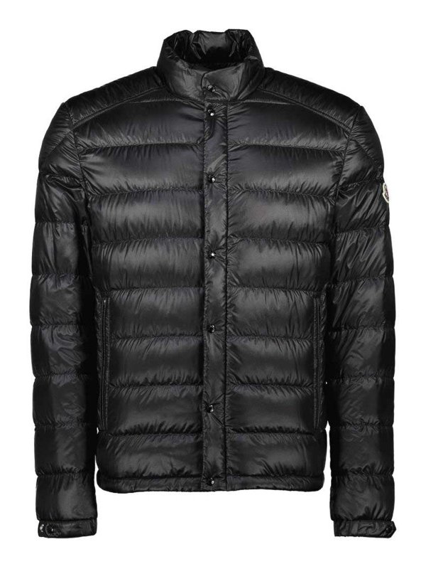 MONCLER: padded jackets - Black Quilted Down Jacket