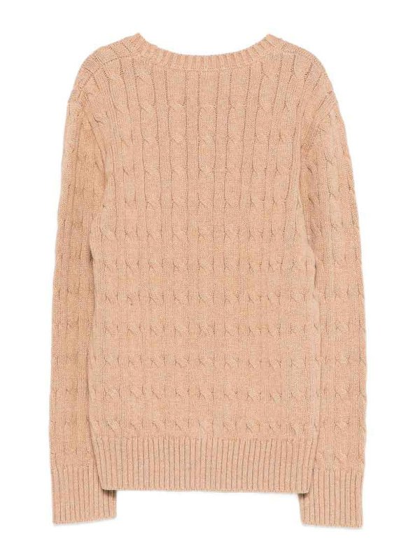 POLO RALPH LAUREN: crew necks online - Cotton Crewneck Sweatshirt In Beige