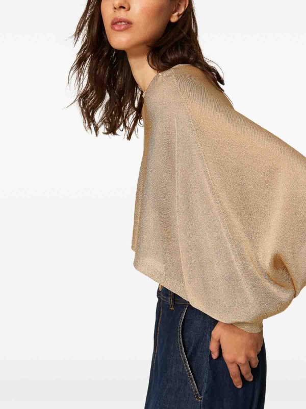 TWINSET: Suéteres con cuello pico online - Suéter Cuello Redondo - Beis