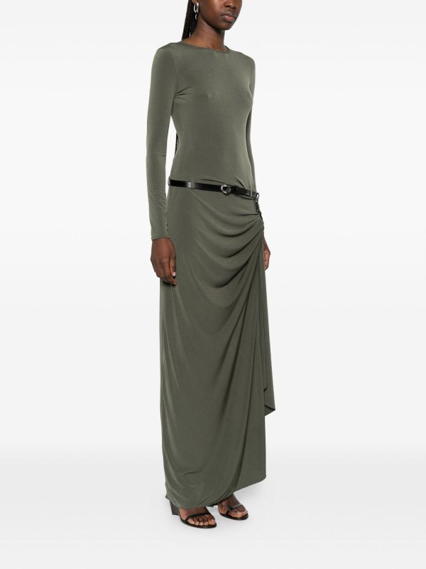 COPERNI: abiti lunghi online - Vestito  lungo drappeggiato in tessuto verde