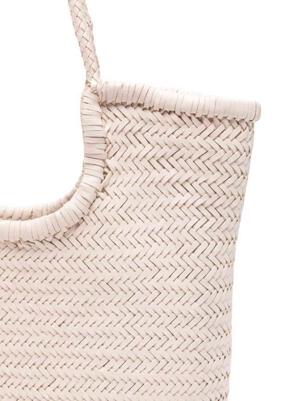 The Best Shops DRAGON DIFFUSION: totes bags - Beige Diagonal Shopping Bag In Leather