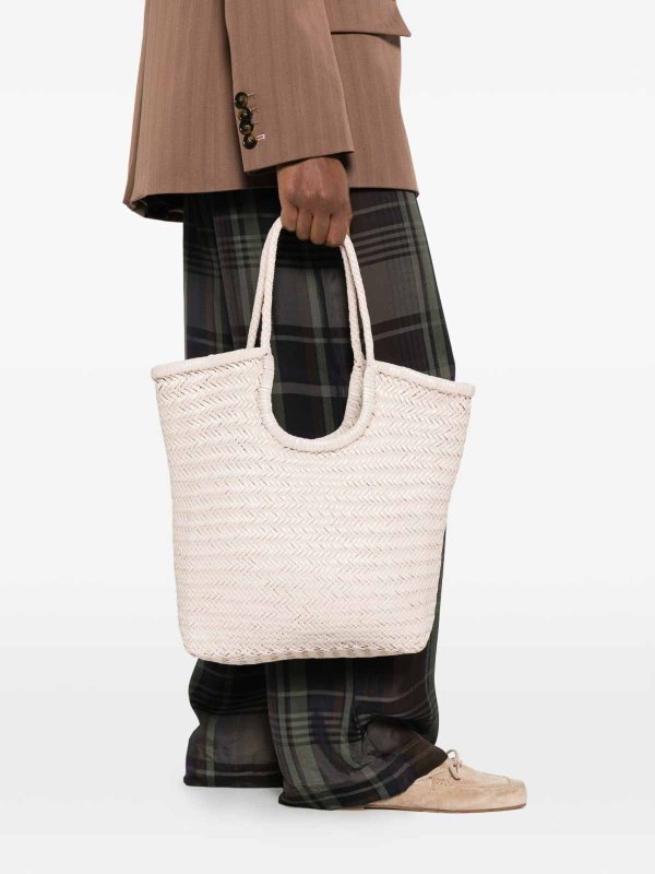 DRAGON DIFFUSION buy online Beige Diagonal Shopping Bag In Leather