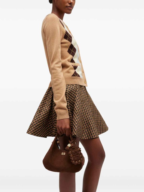 GANNI: Schultertaschen online - Schultertasche - Braun