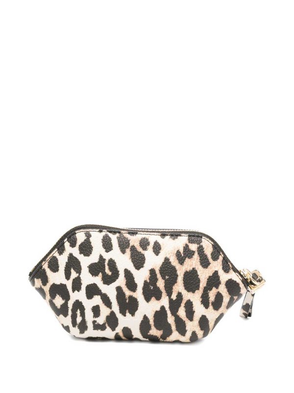 The Best Shops GANNI: clutches - Bou Coin Leopard-Print Clutch Bag