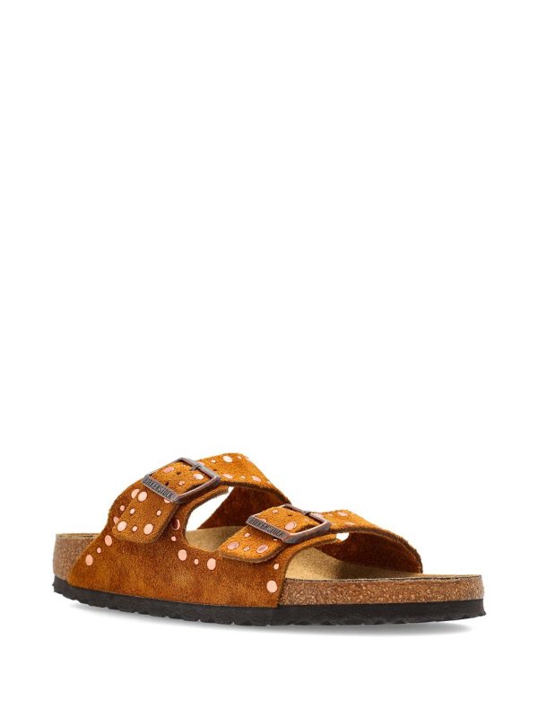 The Best Shops BIRKENSTOCK: sandals - Arizona Brown Suede Slide