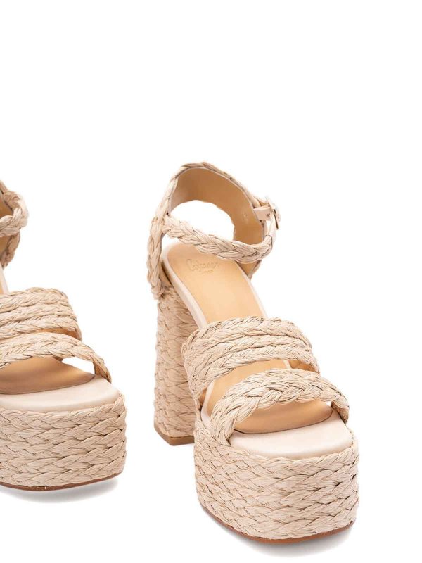 Sandali con tacco in rafia Replica 
online: CASTANER