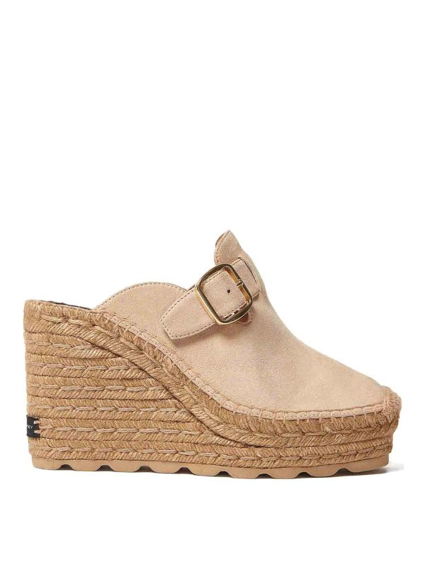 STELLA McCARTNEY: espadrillas - Beige Wedge Espadrilles