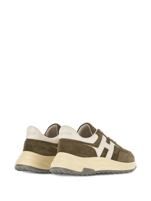 HOGAN: trainers online - Hiperlight Sneakers In Green Olive Leather