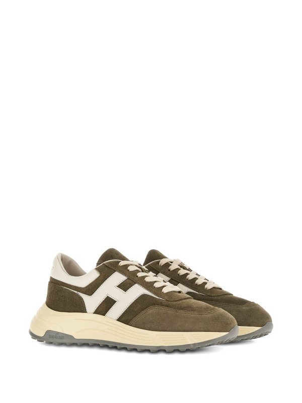 The Best Shops HOGAN: trainers - Hiperlight Sneakers In Green Olive Leather