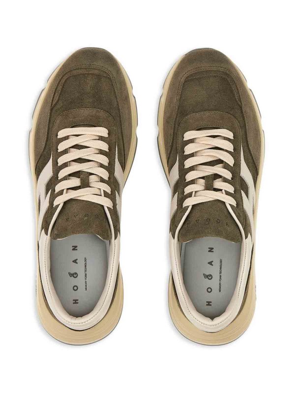 HOGAN buy online Hiperlight Sneakers In Green Olive Leather