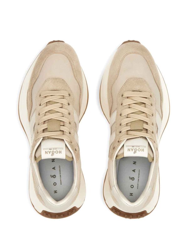 The Best Shops HOGAN: sneakers - Sneakers H641 In Pelle Scamosciata Beige