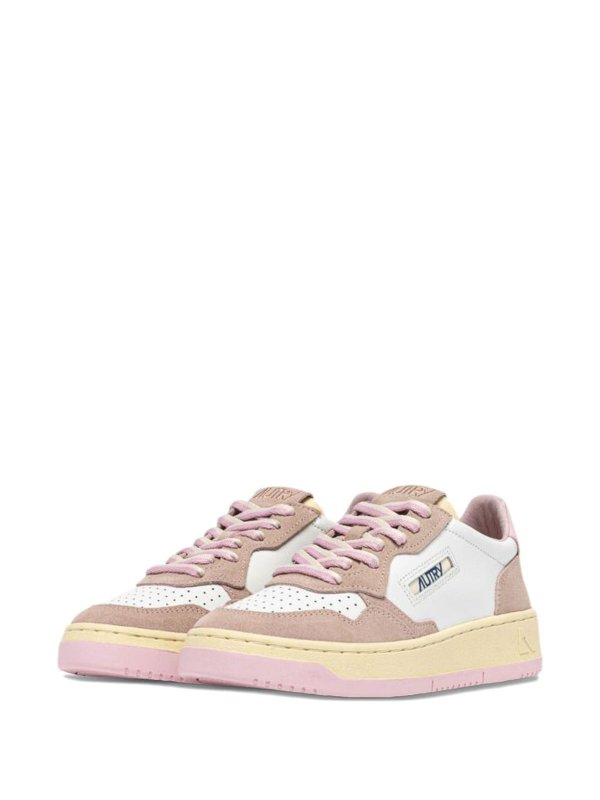 AUTRY: trainers online - White And Pink Medalist Sneakers