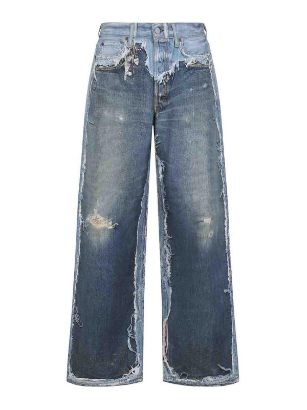 Acne Studios: jeans dritti, a sigaretta - Jeans in cotone