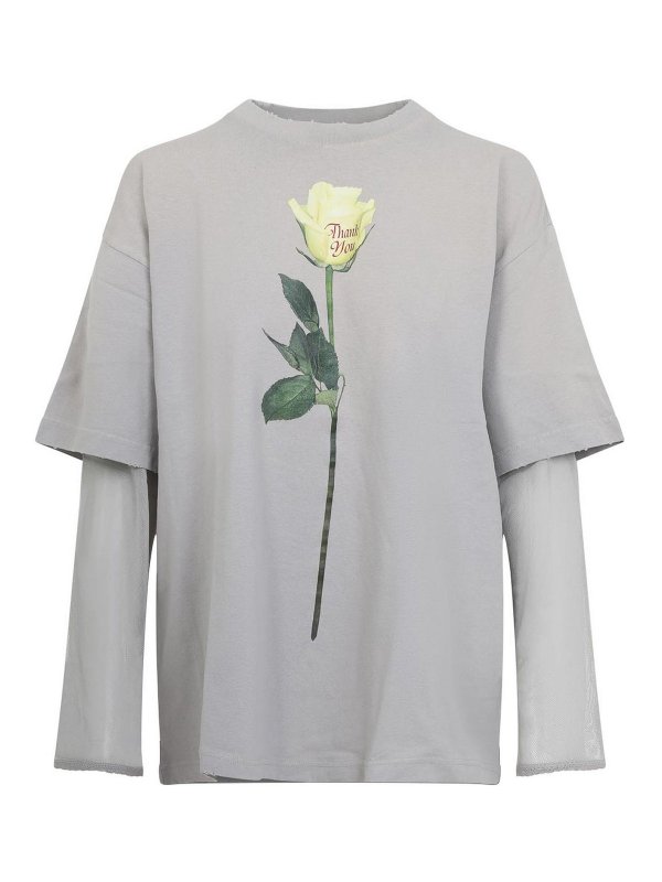 Acne Studios: T-shirts - T-Shirt - Hellgrau