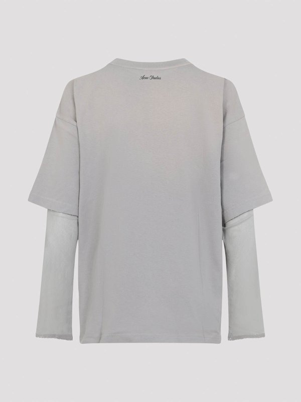 Acne Studios: T-shirts online - T-Shirt - Hellgrau