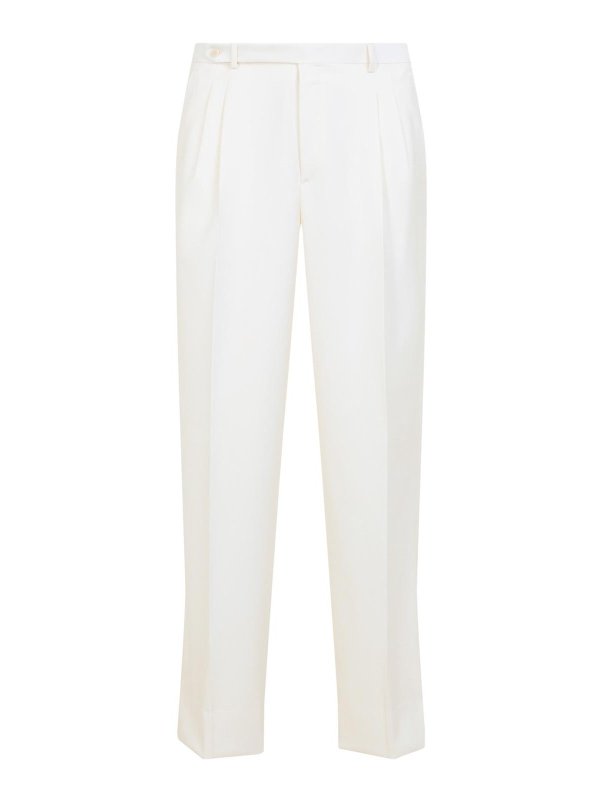 BRIONI: カジュアルトラウザー - カジュアルパンツ - クリーム