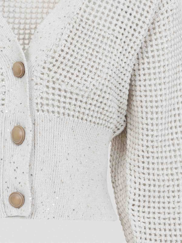 カーディガン - 白 Replica 
online: BRUNELLO CUCINELLI