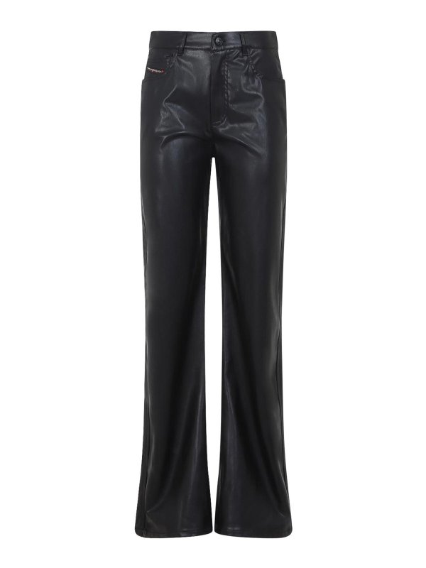 DIESEL: pantaloni in pelle - Pantaloni in ecopelle P-Lain