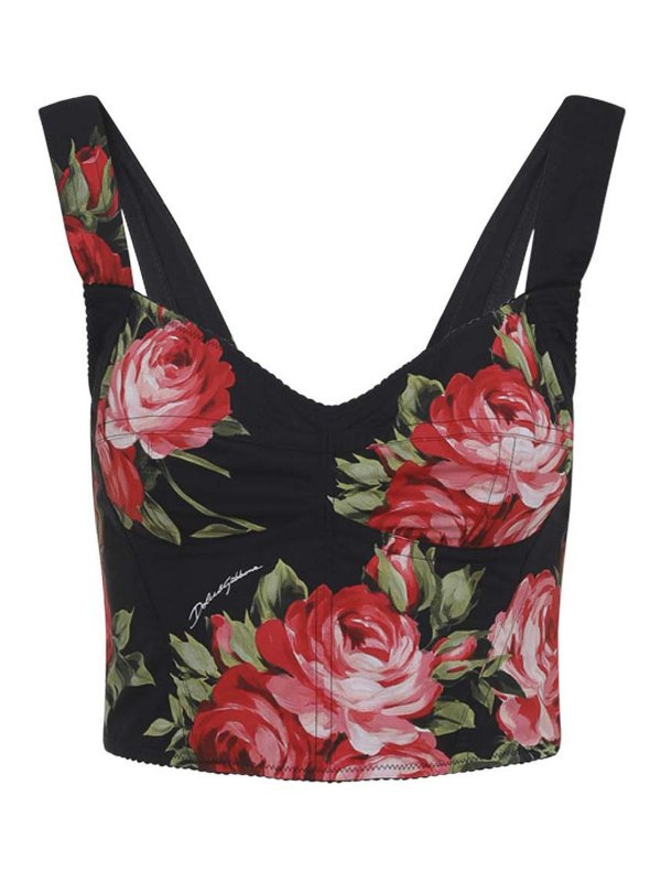 DOLCE & GABBANA: Tops y camisetas sin mangas - Top - Multicolor