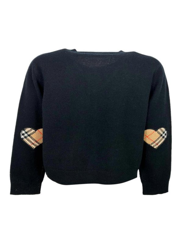 BURBERRY: Strickpullover mit Rundhalsausschnitt online - Rundhalspullover - Schwarz