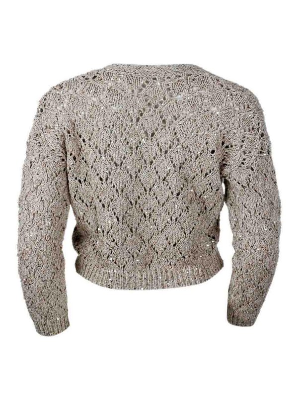 The Best Shops ELEVENTY: Strickpullover mit Rundhalsausschnitt - Rundhalspullover - Beige